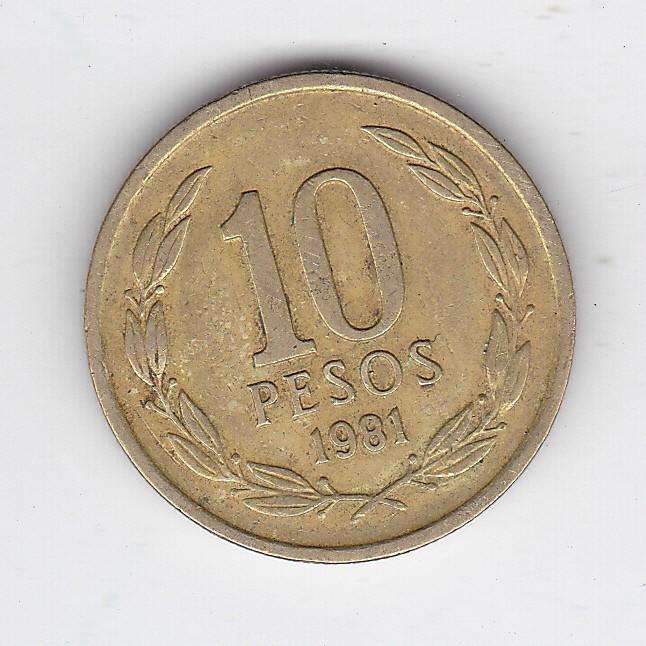 CHILE 10 PESOS 1981
