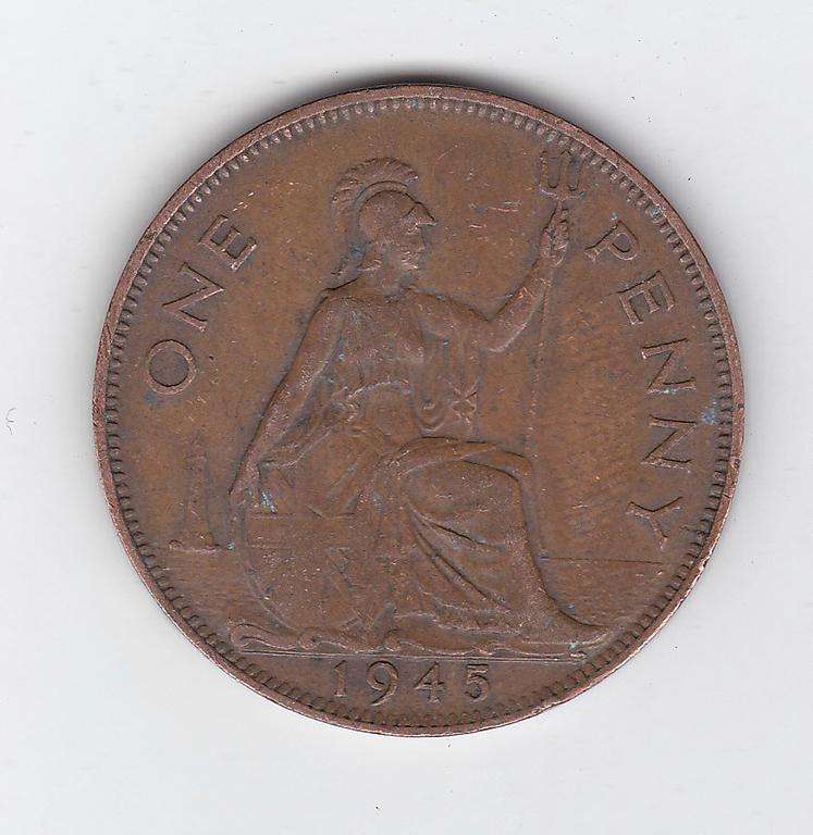 GREAT BRITAIN 1 PENNY 1945