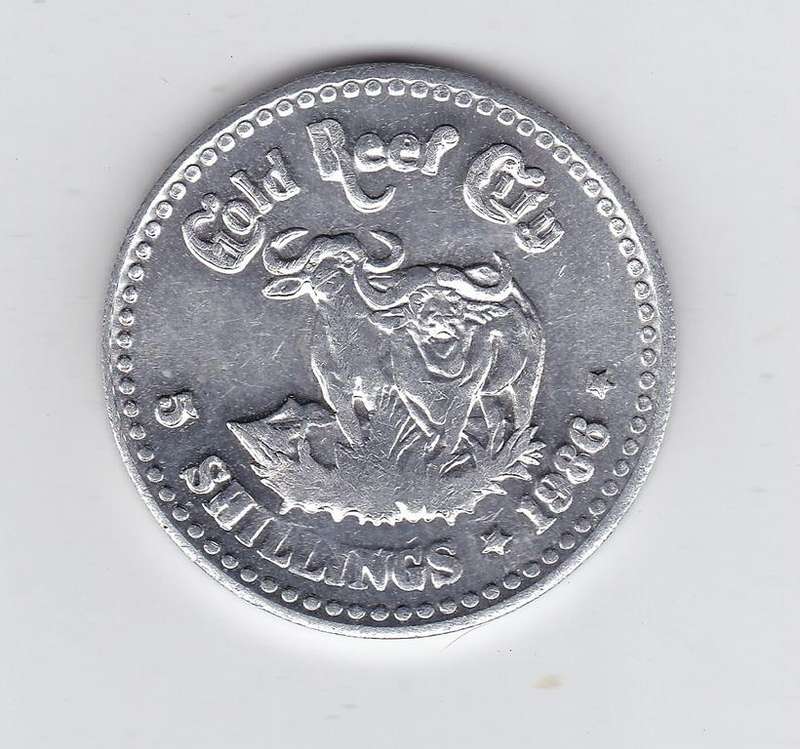 GOLD REEF CITY KRUGER 5 SHILLINGS 1986 TOKEN - HIGH GRADE