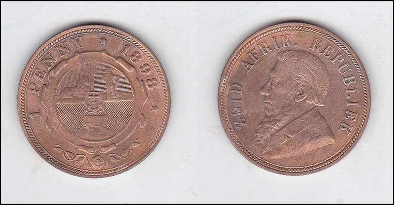 ZAR KRUGER PENNY 1898