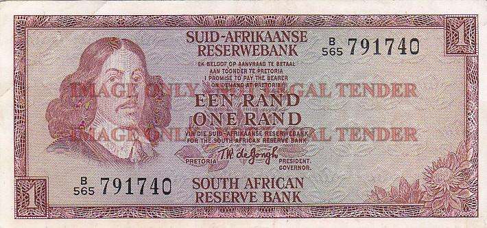 SOUTH AFRICA 1 RAND T.W. DE JONGH B565 791740