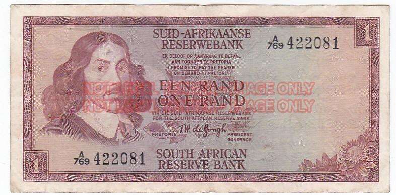ONE RAND DE JONGH A769 422081 1972