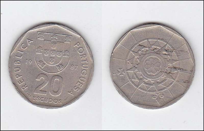PORTUGAL 20 ESCUDOS 1987