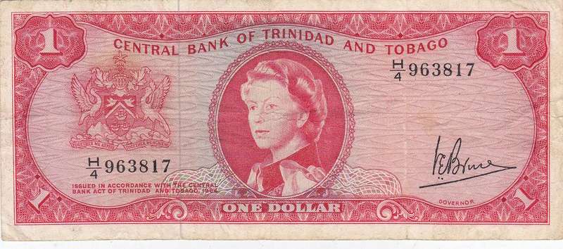 TRINIDAD AND TOBAGO ONE DOLLAR 1964