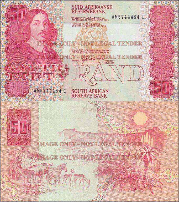 SOUTH AFRICA 50 RAND DE KOCK AM5744484E ALL THE 4¿S AU