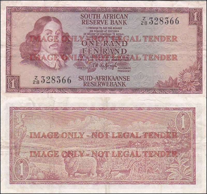 SOUTH AFRICA 1 RAND REPLACEMENT DE JONGH Z28 328366