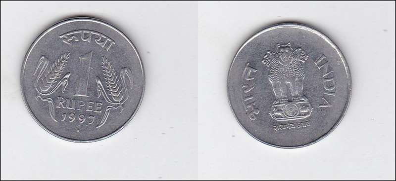 INDIA 1 RUPEE 1997 HIGH GRADE