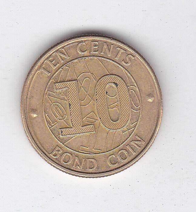 ZIMBABWE 10  CENTS BOND COIN 2014