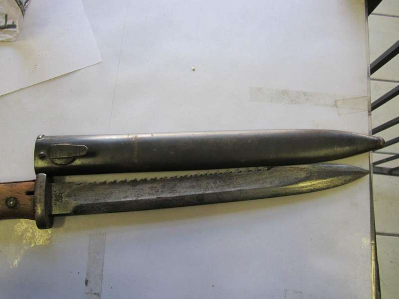 GERMAN ERFURT SAWBACK BAYONET #443