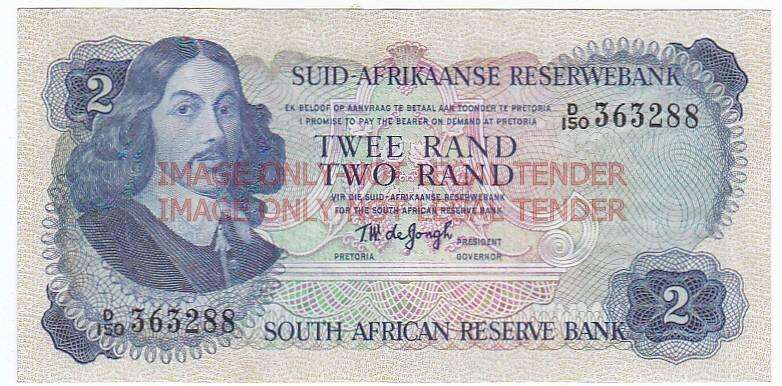 SOUTH AFRICA 2 RAND T.W. DE JONGH D150 363288 1976 - HIGH GRADE