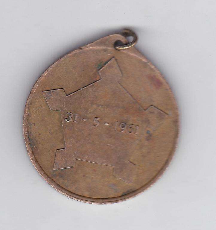 SOUTH AFRICA REPUBLIC MEDAL 31.5.1961