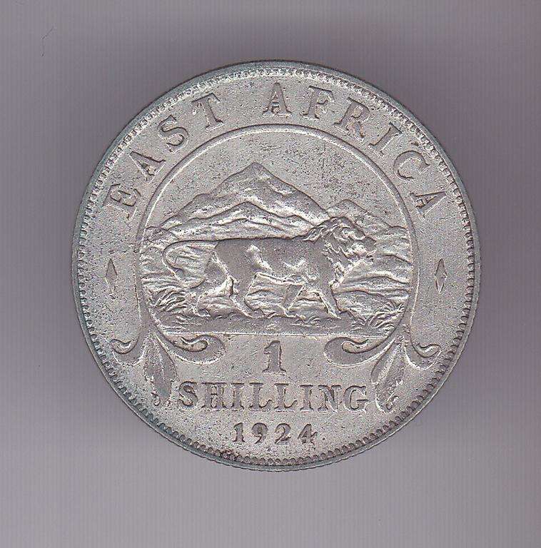 EAST AFRICA 1 SHILLING 1924 - SILVER