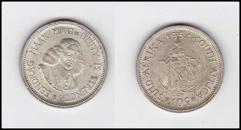 SOUTH AFRICA 10 CENTS 1964 - HIGH GRADE
