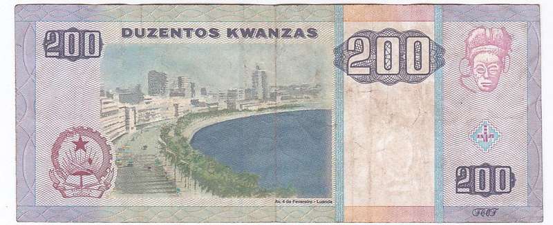 ANGOLA 200 KWANZAS 2011 FACE VALUE R20