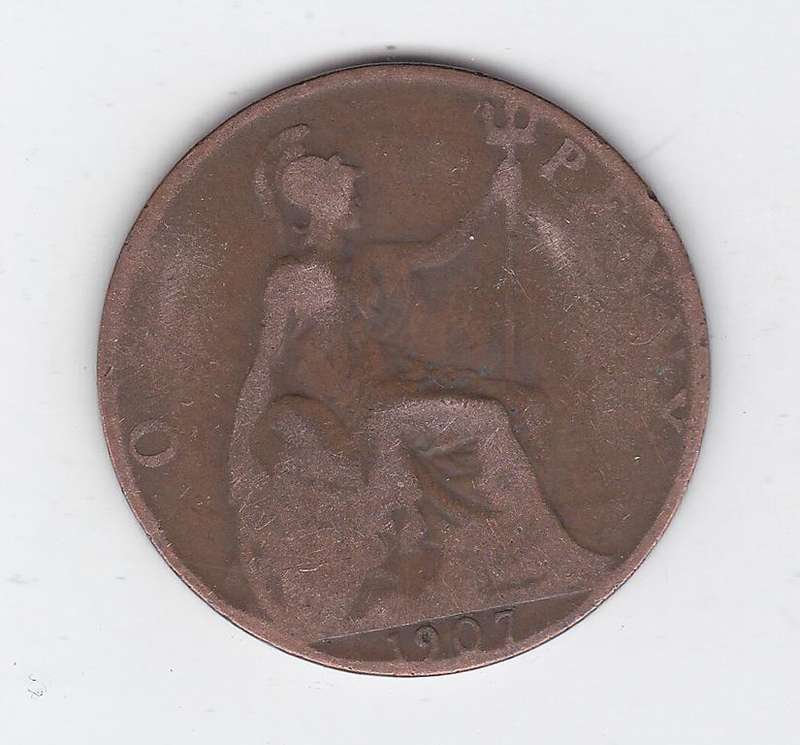 GREAT BRITAIN 1 PENNY 1907