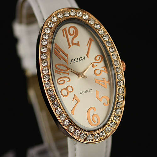 NEW ELEGANT LADIES LEATHER  FASHION DRESS DINNER WATCH 4STYLE TIME *R1 No Res Fast Ship*