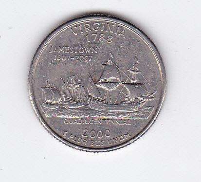 USA QUARTER DOLLAR VIRGINIA 2000
