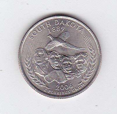 USA QUARTER DOLLAR SOUTH DAKOTA 2006 HIGH GRADE