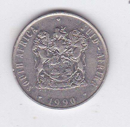 SOUTH AFRICA 50 CENTS 1990