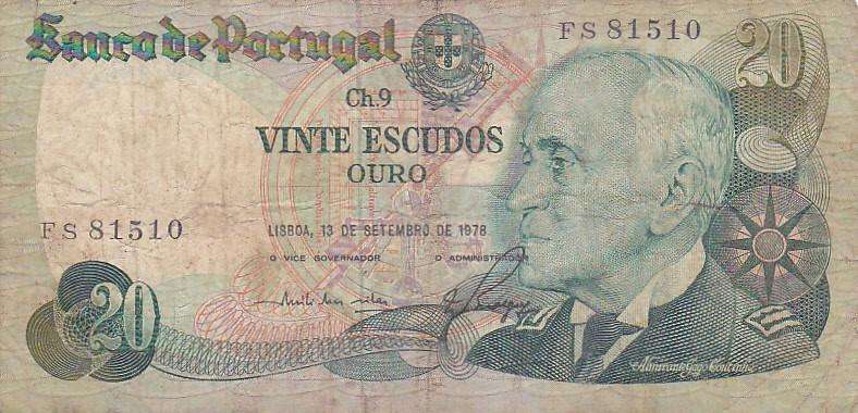 PORTUGAL 20 ESCUDOS 1978