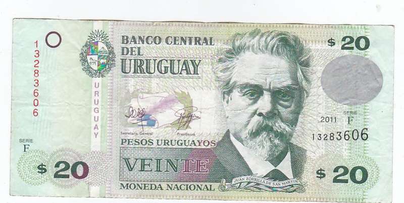 URUGUAY 20 PESOS 2011