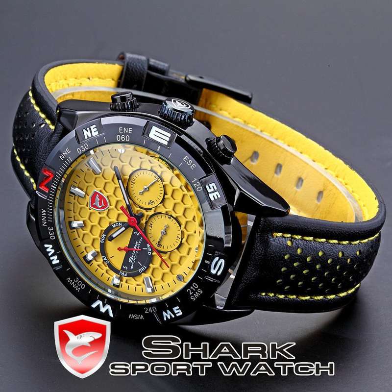 1 DAY ONLY* SHARK F1 CAMARO I BUMBLEBEE CHRONOGRAPH WATCH W/ BOX, PAPERS, LOADED!!