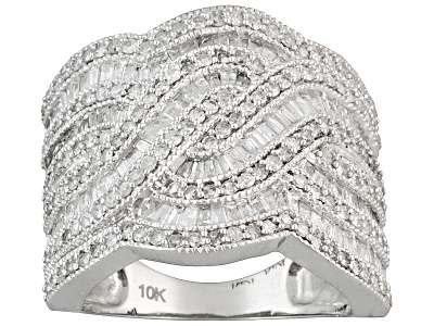 Diamond 2.00ctw Round 10k White Gold Cocktail Ring