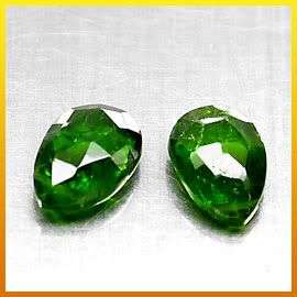 *2 Pcs*(2.72Cts.) Top Green Chrome Diopside Drilled Pear Drop Pair - SEE ALL MY ITEMS
