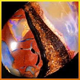 STUNNING!!! 7.40Cts.SPARKLING MULTI-COLOUR Genuine Boulder OPAL (Australia)