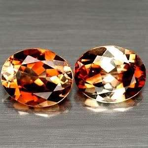 AAA** 5.77Cts.STUNNING! Oval Natural Best Champagne Topaz Pair - Exact Photos!