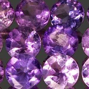 FLAWLESS! 3.19Ct**(30pcs) Round Cut Top Purple Amethyst Gemstone Lot - Exact Photos Of Gemstones!