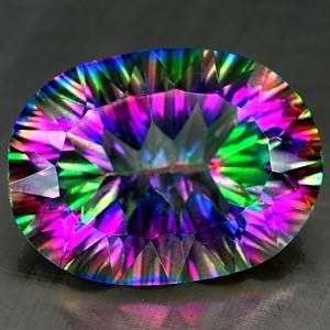 AAA 12.89Ct. Superb Flawless Natural Mystic Green Quartz  - 100% Money Back Guarantee!