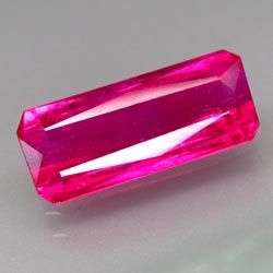 STRIKING! 2.53 Ct. AAA  Scissor Cut Hot Pink Red Ruby Gemstone - Exact Photos taken of stone!