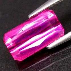STRIKING! 1.95 Ct. AAA Scissor Cut Hot Pink Red Ruby Gemstone - Exact Photos taken of stone!