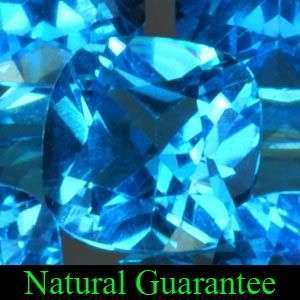 3.38 Ct.**5 Pcs.** Flawless Cushion Cut Natural Swiss Blue Topaz LOT! - 100% Natural Earth Mined!