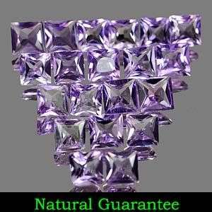 AAA 5.45Cts.*(20pcs)* Top Purple Princess Cut Amethyst Gemstone LOT - winner receives all 20 pieces!