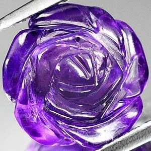 3.79 Ct. Natural Hand- Carved Violet Amethyst Rose - SEE ALL MY ITEMS!!