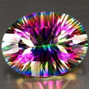 AAA 8.82Ct. Shimmering Flawless Natural Mystic Green Quartz  - 100% Money Back Guarantee!