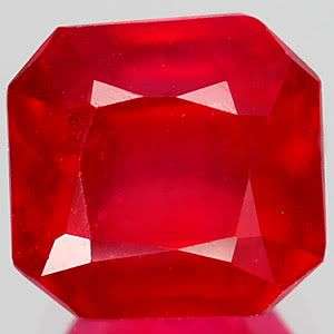 CHARMING! 2.07Ct.**100% Natural Octagon Emererald Cut Blood Red Ruby Gemstone - Exact Photos taken!