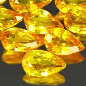 FLAWLESS! 2.88 Cts.(10 Pcs) Clean Natural Yellow Songea Sapphire LOT! - 100% Money Back Guarantee!