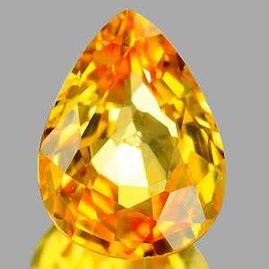 AAA 0.87 Ct. Bright Natural Orangish Yellow Songea Sapphire - 100% Money Back Guarantee!