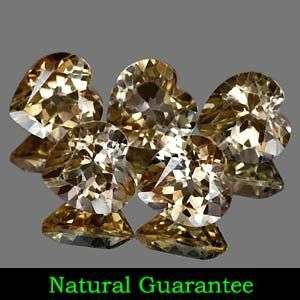 AAA 7.87 Cts.**5 Pcs.** Twinkling Natural Champagne Topaz LOT - Winner Receives 5 Pieces!