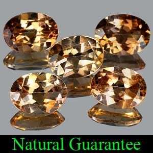AAA 6.87 Cts.**5 Pcs.** Twinkling Natural Champagne Topaz LOT - Winner Receives 5 Pieces!