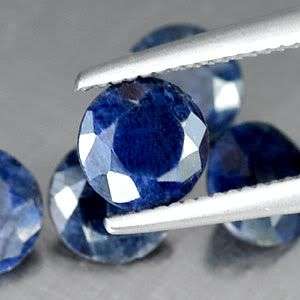 3.59 Cts**5 Pcs**  Natural Deep Blue Sapphire LOT - Exact Photos! Calibrated.