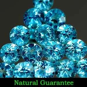***AAA**2.35 Ct.**(15 Pcs)**Impressive Round Diamond Cut Natural Swiss Blue Topaz Gemstone LOT