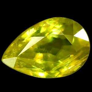 Exquisite!! 1.06 Ct. Natural Intense GreenTitanium Sphene Red Spark Gemstone - 100% Natural Sphene!