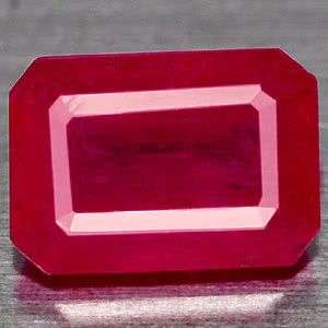 AAA 1.82Ct. Fantastic Natural Octagon Cut Blood Red Ruby Gemstone - Exact Photos taken of stone!