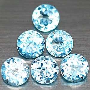 AAA 6.15 Cts.*(6pcs) Flawless Swiss Blue Topaz Gemstone Lot - 100% Natural Earth Mined!