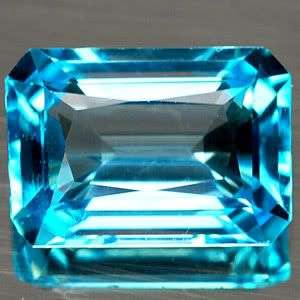 AAA 4.16 CT. TWINKLING! Octagon Cut Rich Swiss Blue Topaz Brazil - R1 No Reserve!