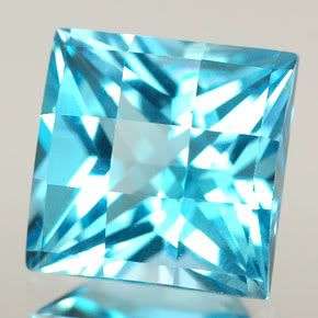 3.73ct VVS Square Natural Swiss Blue TOPAZ  - WE ONLY USE EXACT PHOTOS!